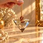 Golden Echo suspended by its chain