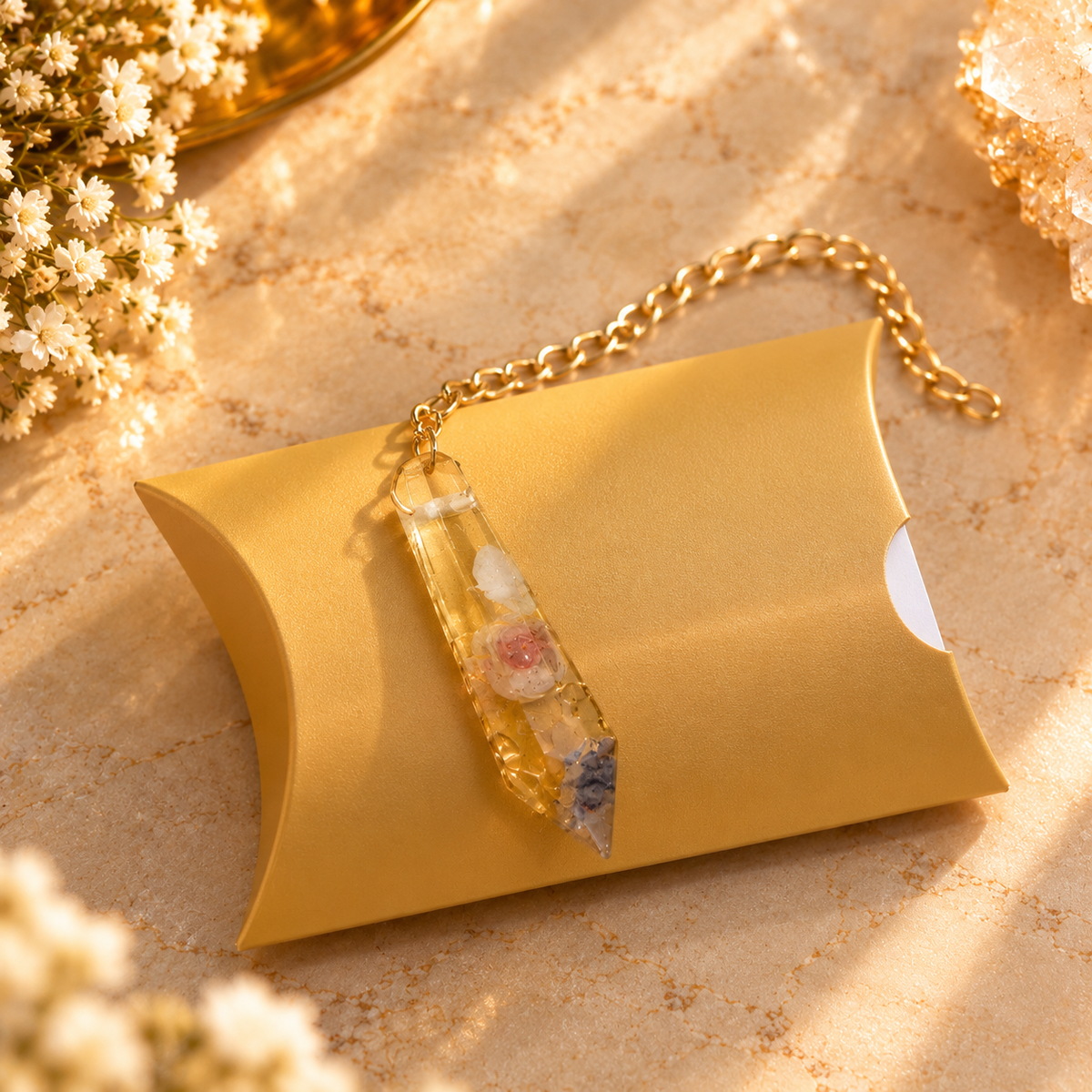 Golden Whisper on golden gift box