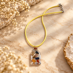 Graceful pendant on cream marble