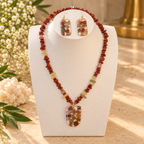 Red Terra set on ivory display