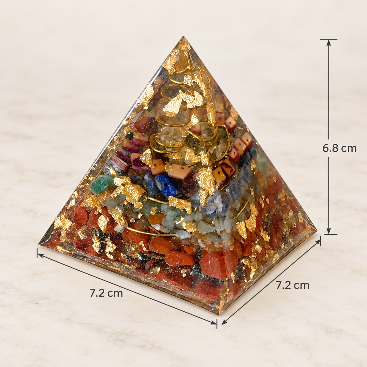 Refined Glow — base 7.2 × 7.2 cm; height 6.8 cm