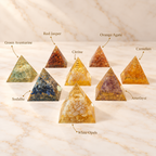 Signature Spectrum eight pyramid set with each stone labeled