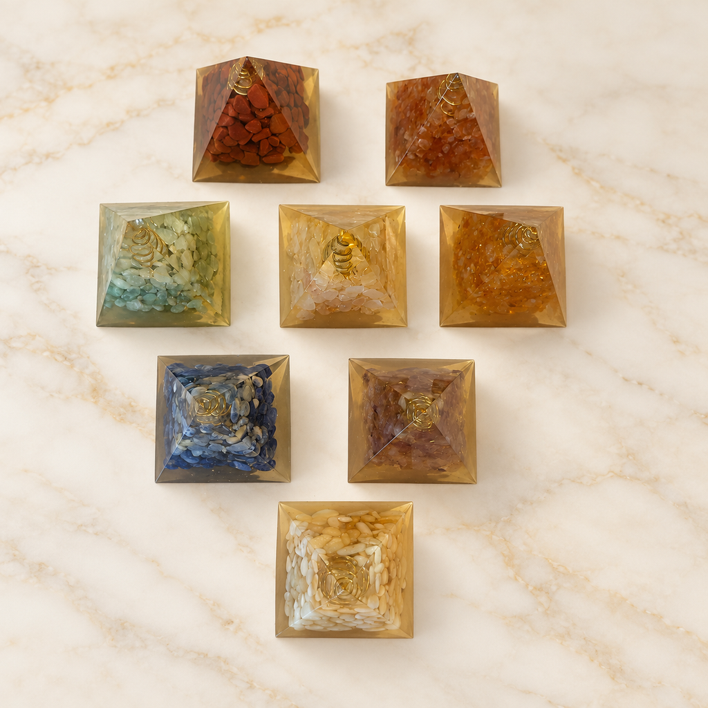 Signature Spectrum eight pyramid square bases from above