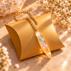 Soul Momentum pastel pendulum on gold gift box